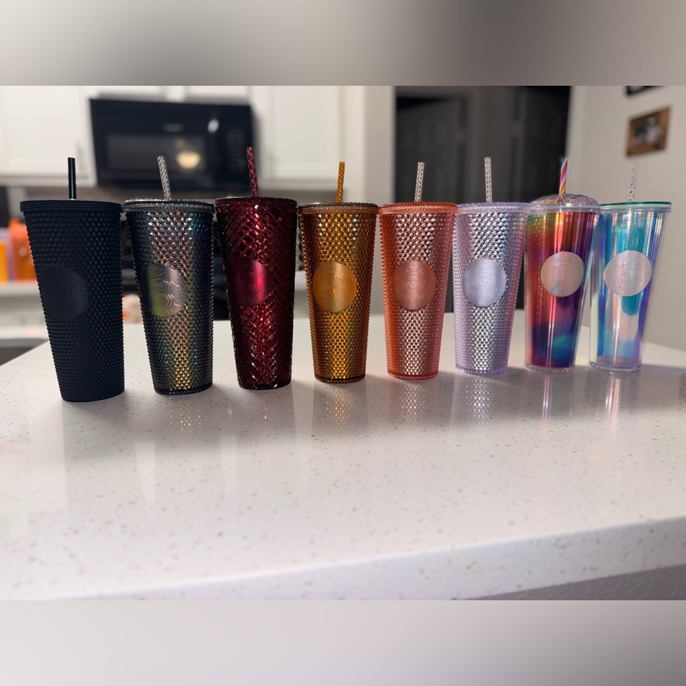 Starbucks Limited Edition Iridescent Studded Tumblers Set 24 Ounces Bundle